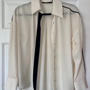 Zara B&W Blouse Size XS